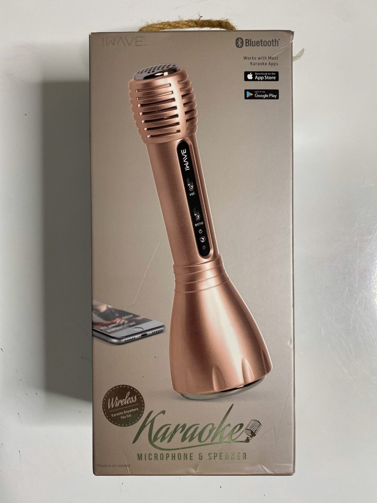 IWAVE Karaoke Microphone & Speaker Bluetooth Wireless Rechargeable Sync & Sing