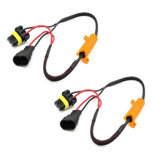 2-Pack H11 LED Canbus Resistor Kit Anti Flicker Decoder for Fog Light