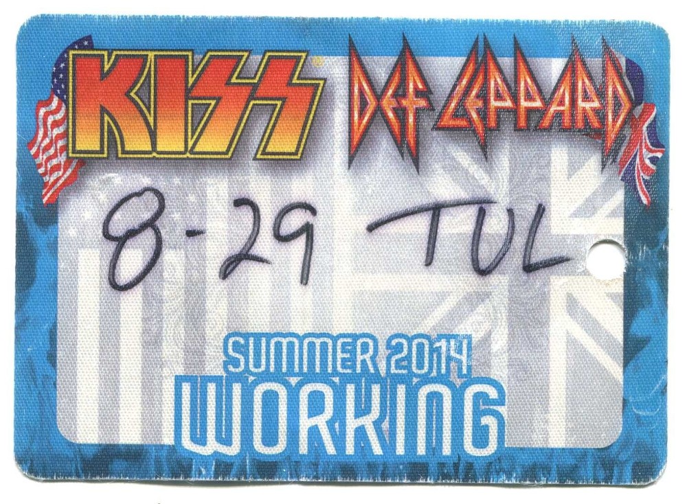 2014 Kiss Def Leppard Concert Backstage Pass Working Tulsa OK