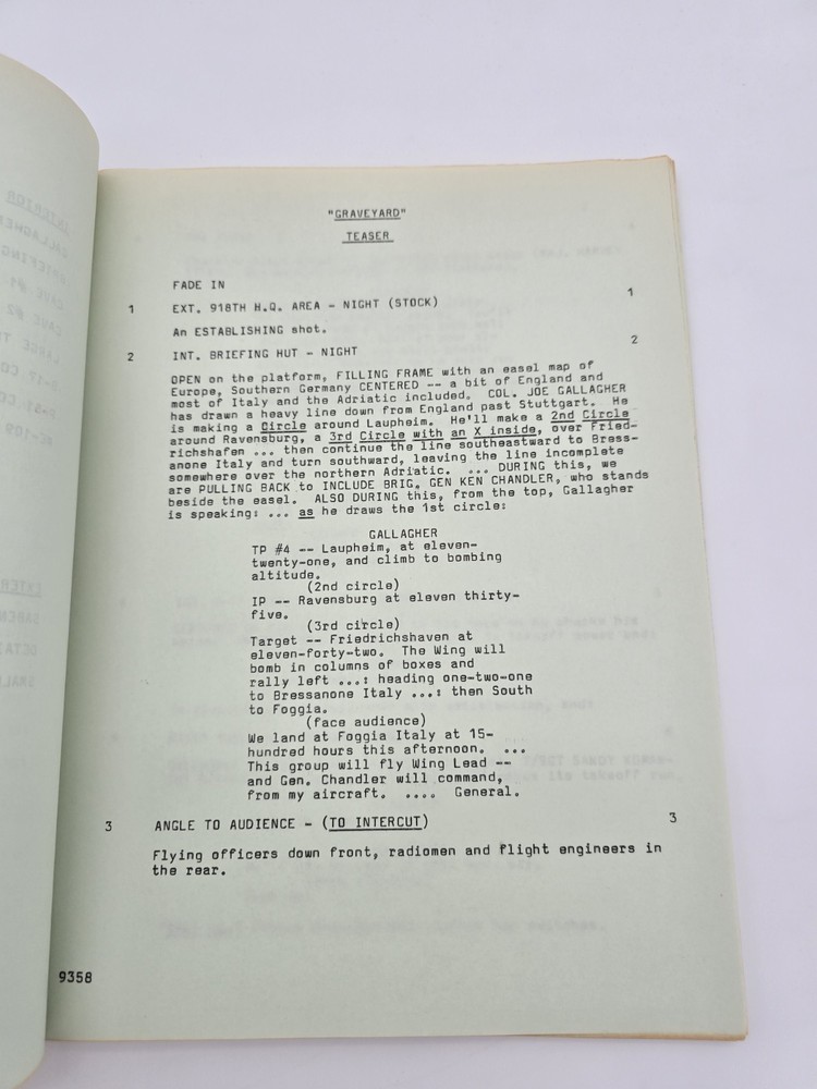 12 O'CLOCK HIGH / William D. Gordon 1966 TV Series Script, "Graveyard"