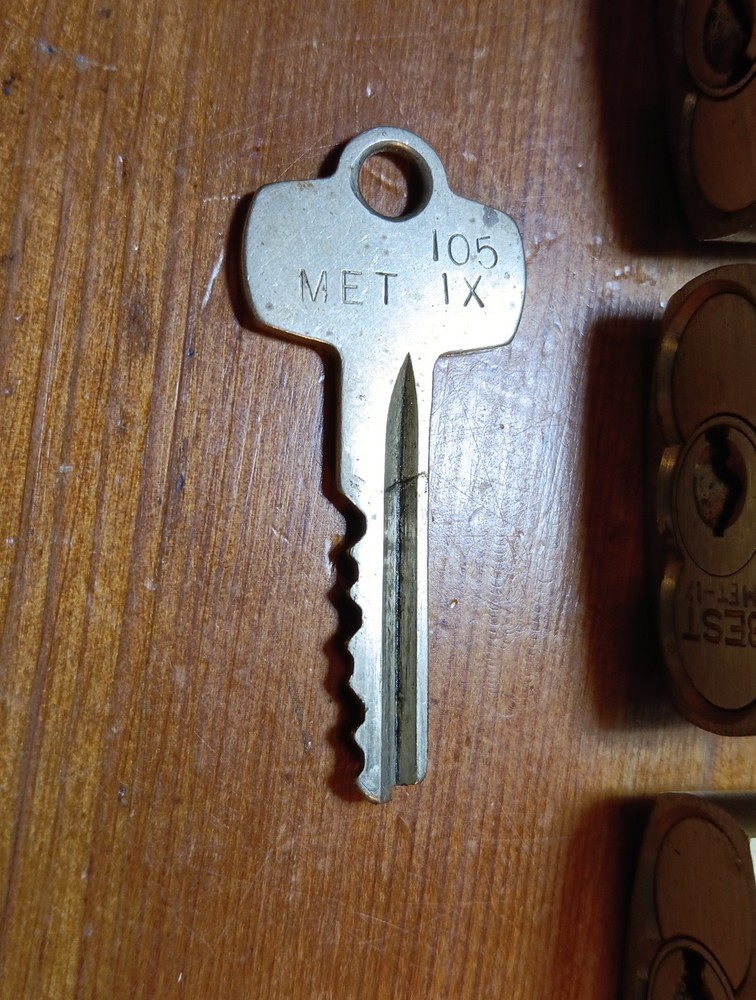 (3) BEST Lock Co. Padlocks And (1) Key