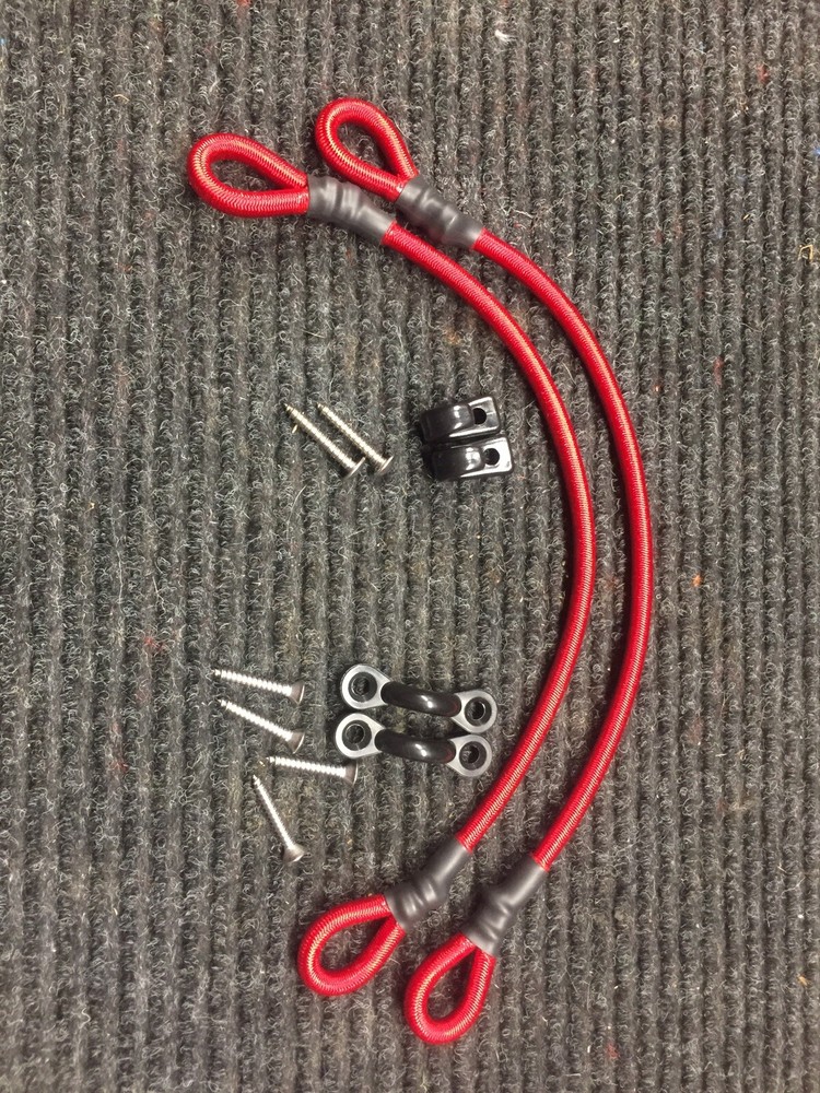 boat rod straps red