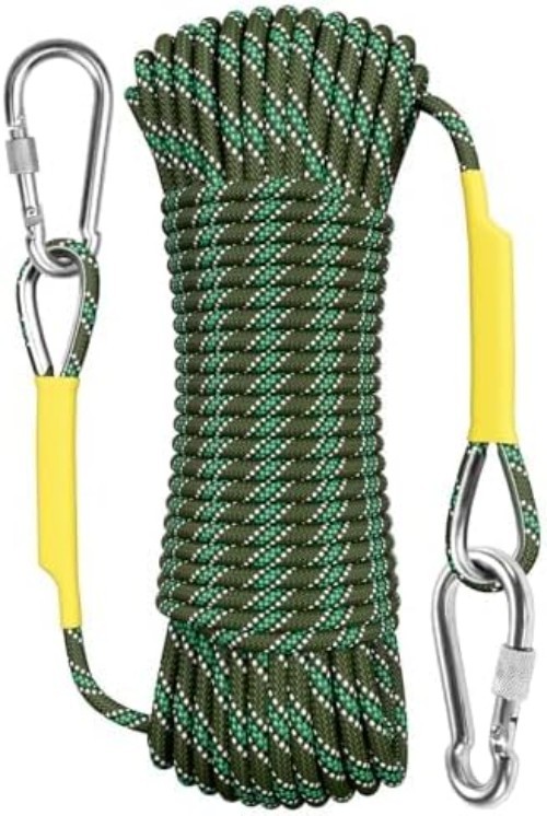 Dynamic Polyester Climbing Rope: 3300 lbs Strength - Ideal for All Adventures