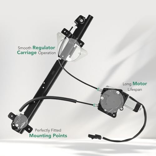 Front Driver Side Power Window Regulator with 2-Pin Motor Assembly for Dodge