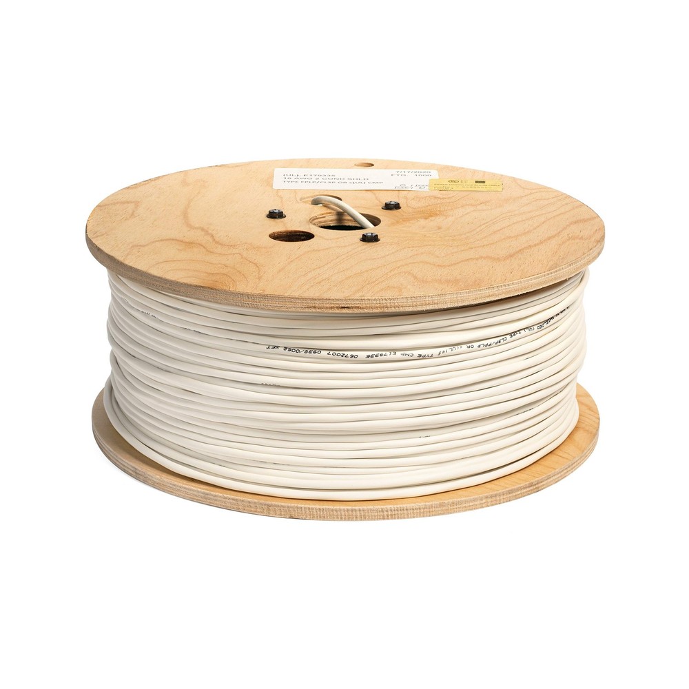 18 AWG 2 Conductor (UL) Certified 100% Copper Type CMP Plenum Rated Shielded ...