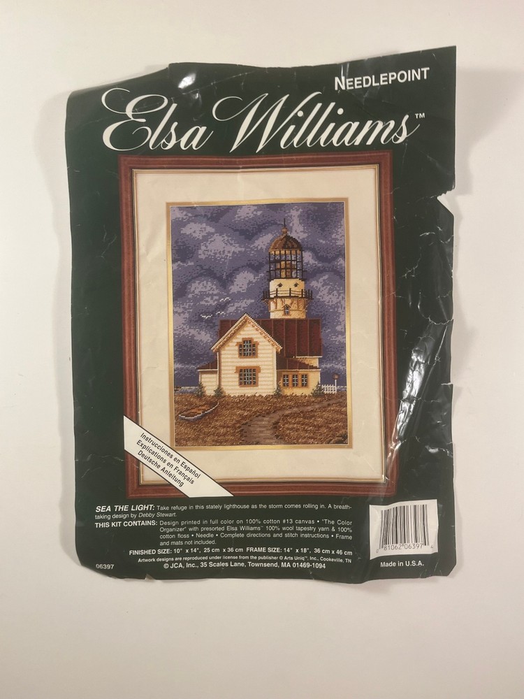 Elsa Williams Needlepoint Kit #06397 "Sea the Light" - Started