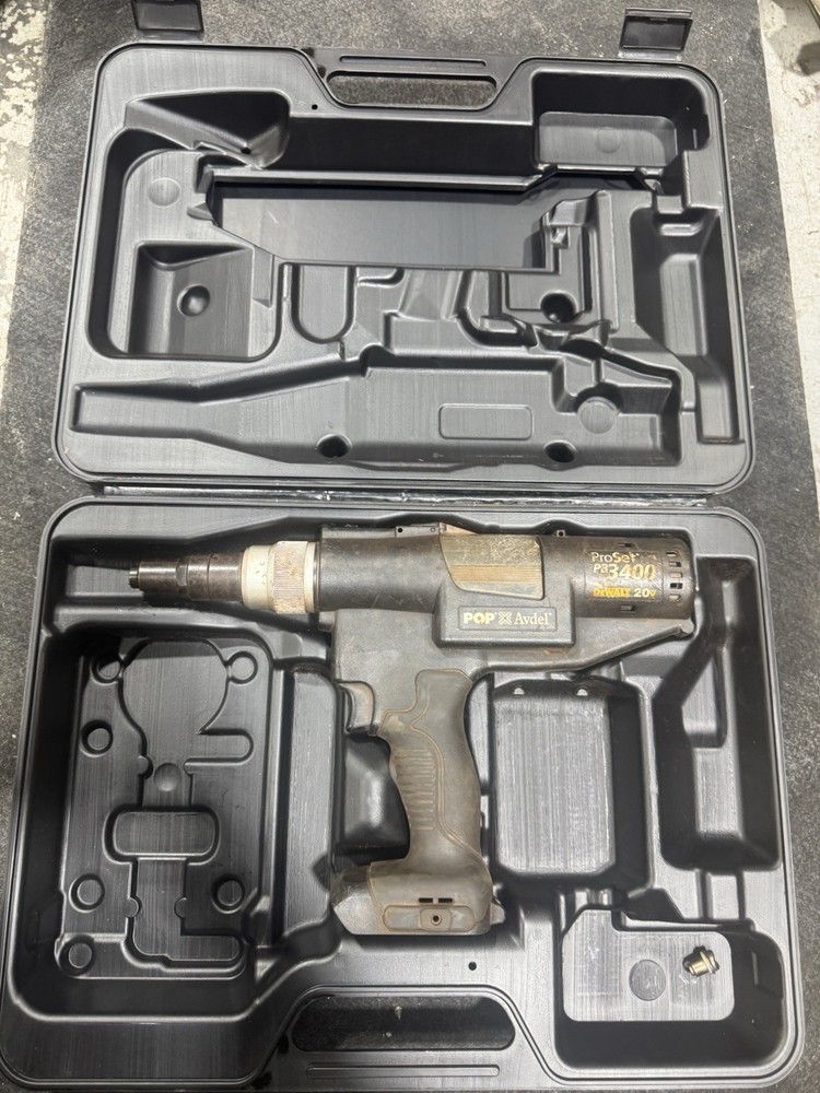 POP Avdel ProSet PB3400-NA Rivet Tool Dewalt Kit Tool & Case ONLY
