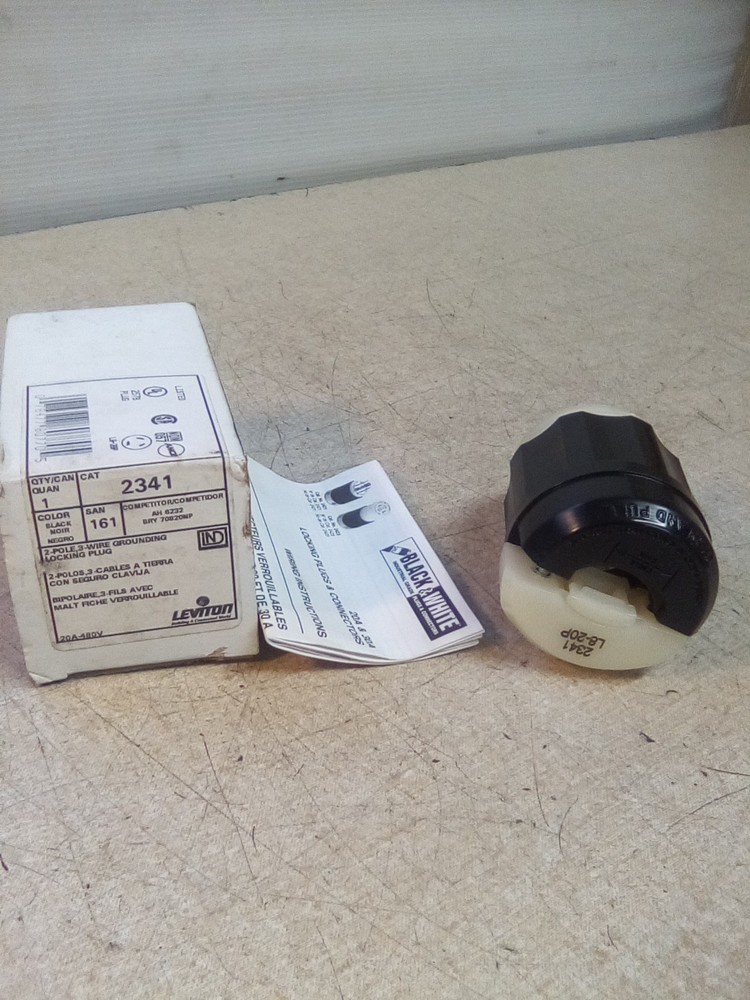 Leviton 2341 2-Pole 3-Wire Grounding Locking Plug