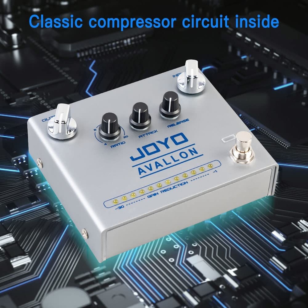 JOYO Compressor Effect Pedal with Precise Compression Knobs Adjusting Indepen...