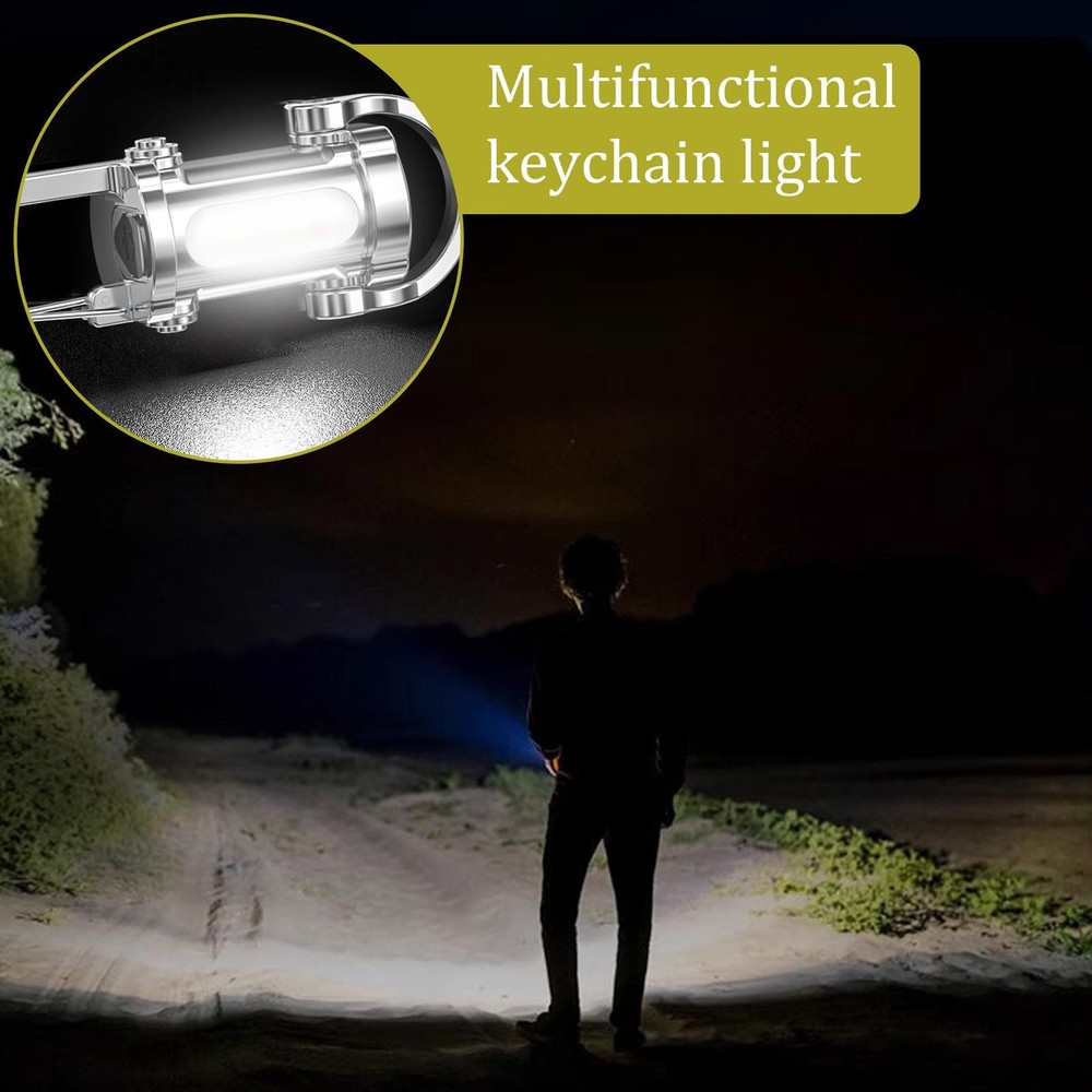 Keychain Flashlight Small Keychain Flashlight USB Charging All-Weather
