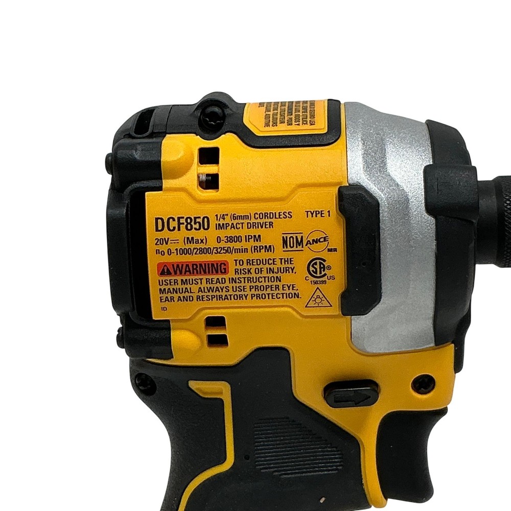 DeWalt DCF850B ATOMIC 20V MAX Brushless Compact 1/4" Cordless Impact Driver