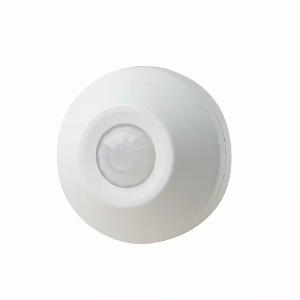 White Ceiling Mount Occupancy Motion Sensor, 1000-Watt/120-Volt Switching Relay,