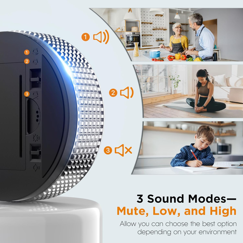 Upgrade Digital Kitchen Timer - Magnetic Countdown Countup Visual Pomodoro Timer