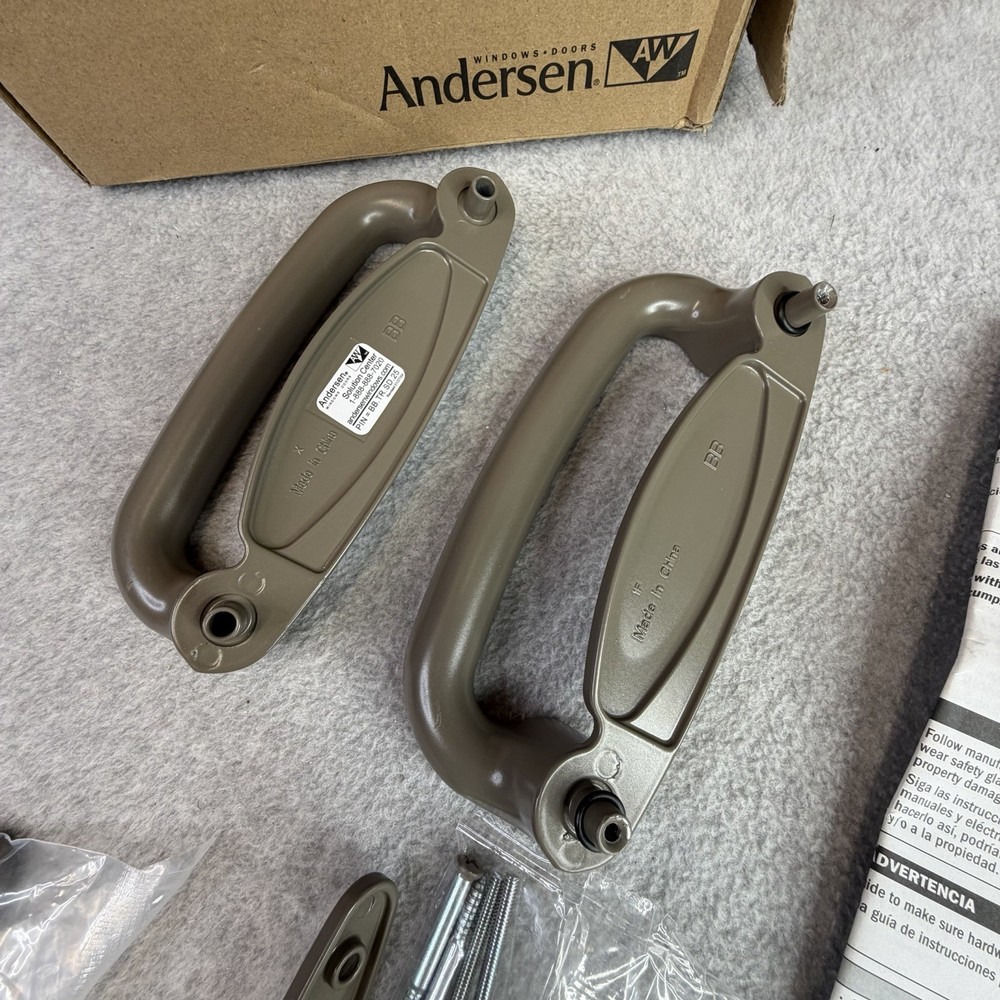 Andersen Tribeca 2-Panel Gliding Patio Door Handle Set in Stone Hardware Kit