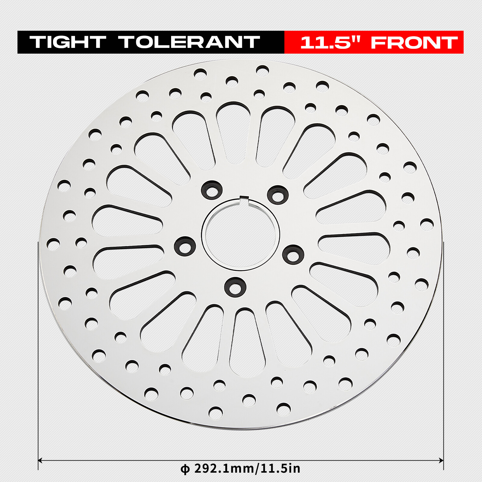 2Pcs 11.5" Front Brake Rotors Polished for Harley Touring Softails Sportsters