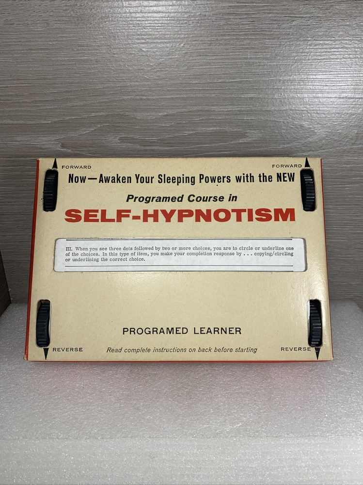 Vintage Self Hypnotism Box Programmed Learner Course - Educational Publ. NY