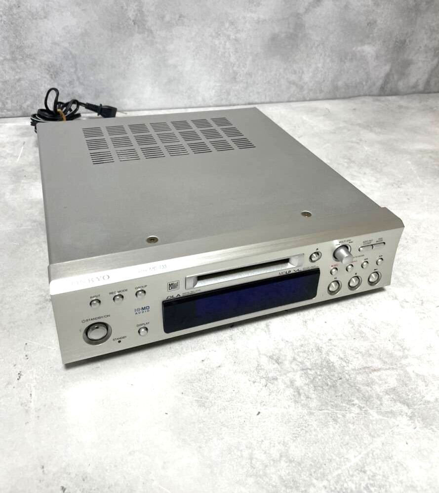 Onkyo MD-133(S) MiniDisc Deck MD Recorder Silver Used Tested