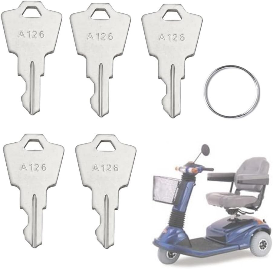 Replacement Keys for Pride Mobility Scooters, GoGo, Elite, Victory, Silver
