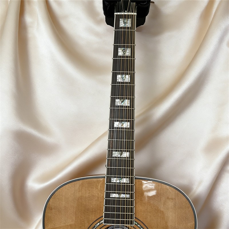 12 String Left-Handed Acoustic Guitar Solid Red Pine Wood Top Rosewood Back&Side