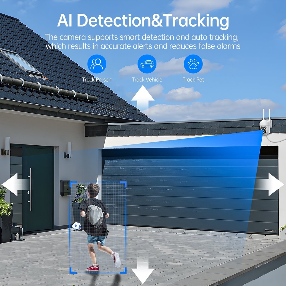 10CH 2MP NVR Wireless System Night Vision Security Plug-in Camera 24/7 Record PT