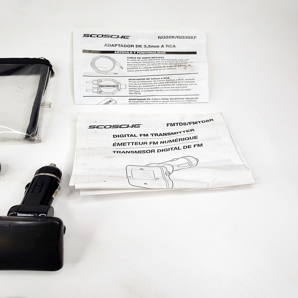 Scosche Universal Digital FM Frequencies Transmitter w/ SD Card Reader Tested