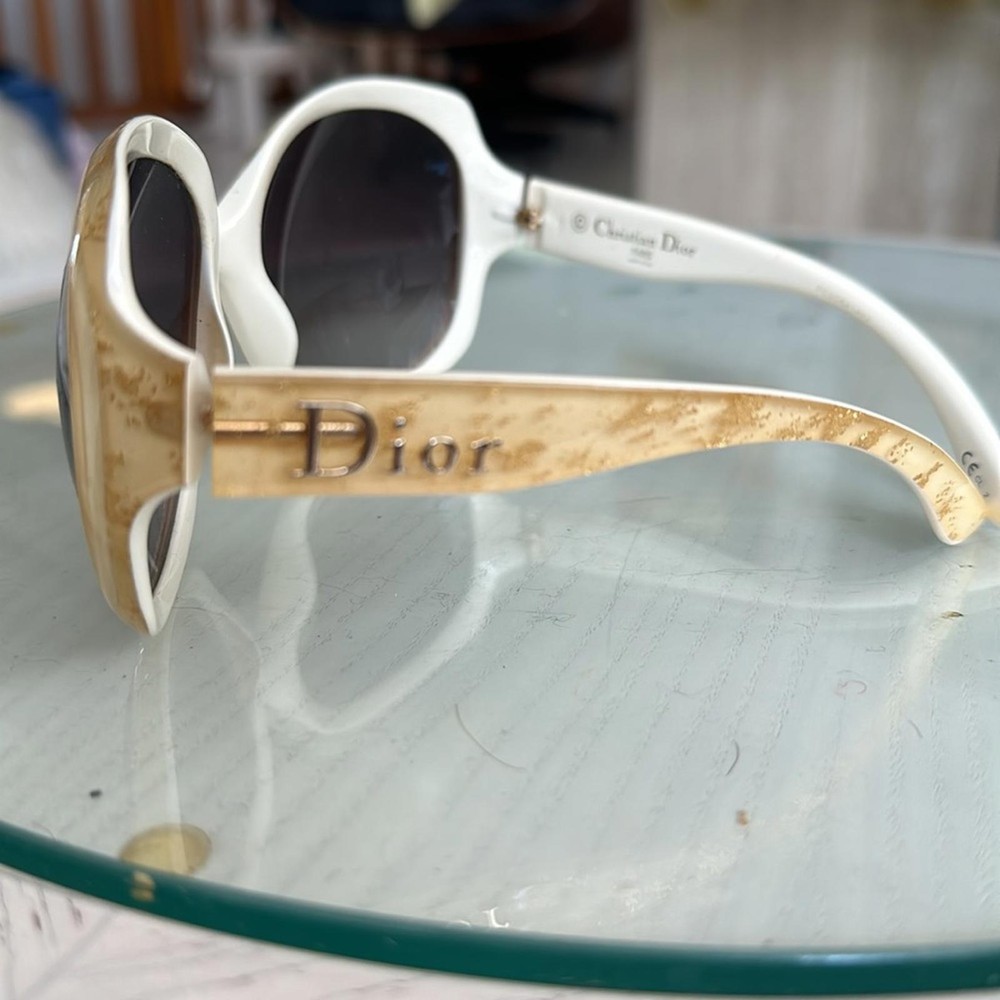 Dior oversized gold sunglasses- no case