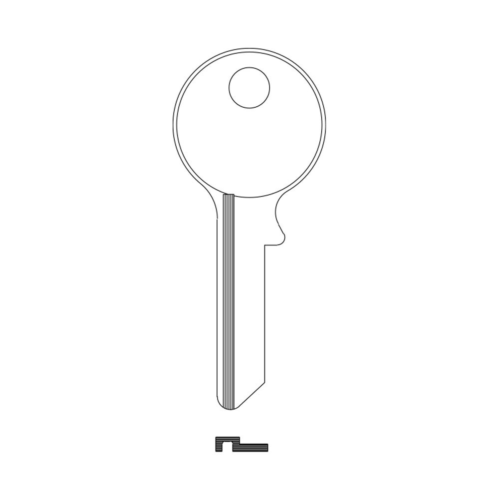 1141F Key Blank – Nickel