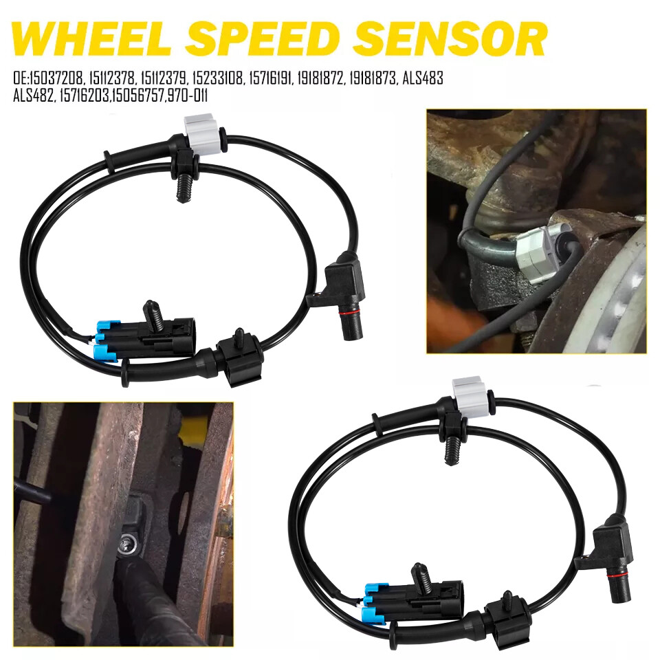 2 x Front & Rear ABS Wheel Speed Sensors for Chevy Avalanche 1500 2500 GMC Yukon