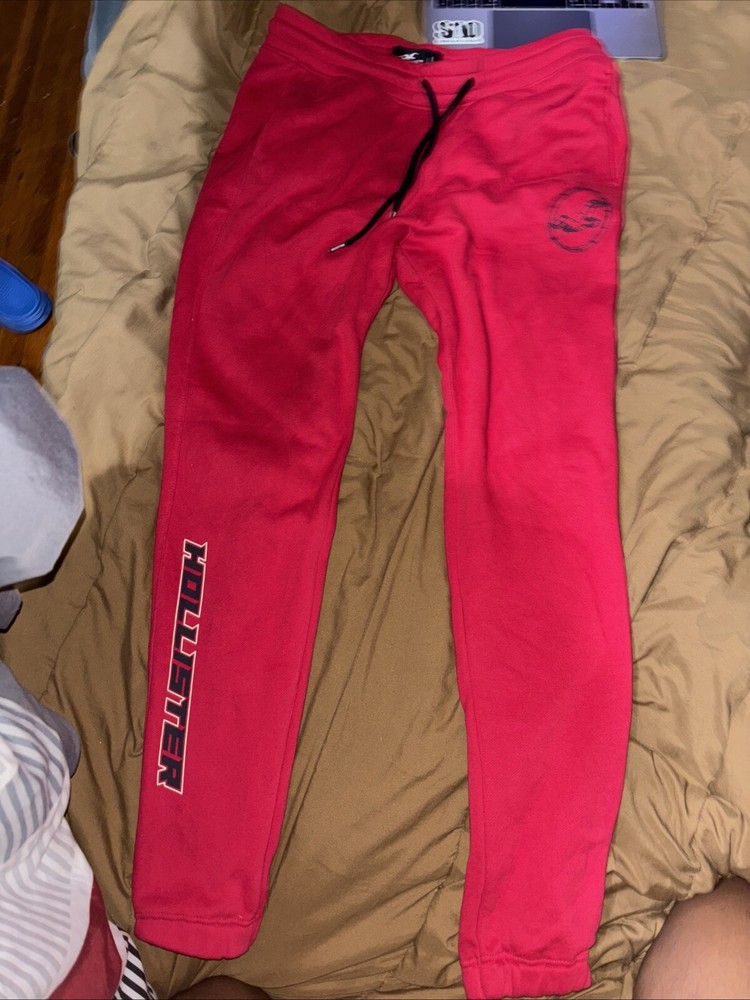 Red Hollister Sweat Pants - Size Large