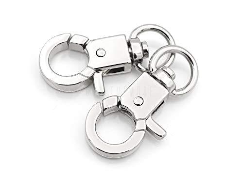 CRAFTMEMORE Trigger Lobster Claw Clasp Swivel Clip Snap Hook Circle Shape 4pc...