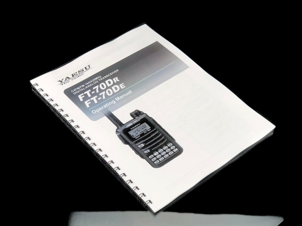 Yaesu FT-70Dr FT-70DE Transceiver Instruction Operating Manual Coil Bound