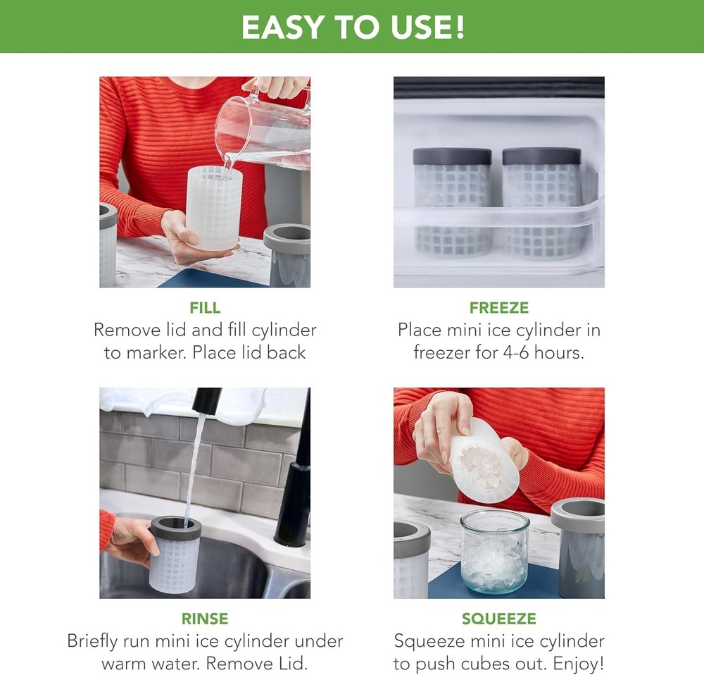 Space-Saving Silicone Ice Makers - Create 400 Mini Ice Nuggets Effortlessly