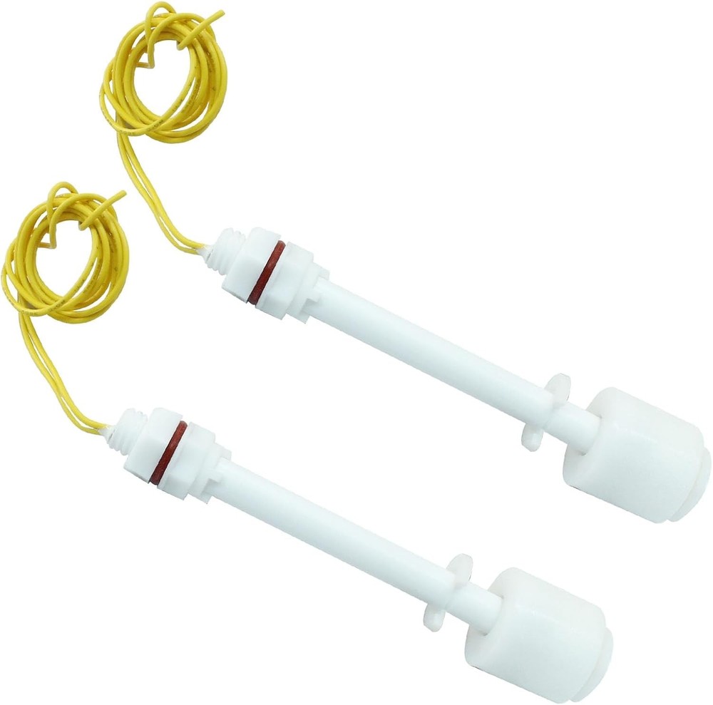 Piutouyar 2 Pack PP Plastic Float Switch, Water Pump Tank Liquid Water Level Sen