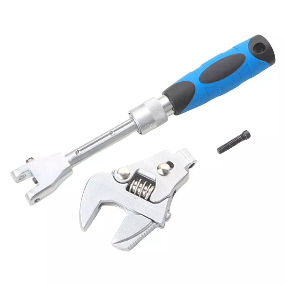 1PC 5 in 1 10" Adjustable Wrench Telescopic Foldable Ratchet Quick Telescoping