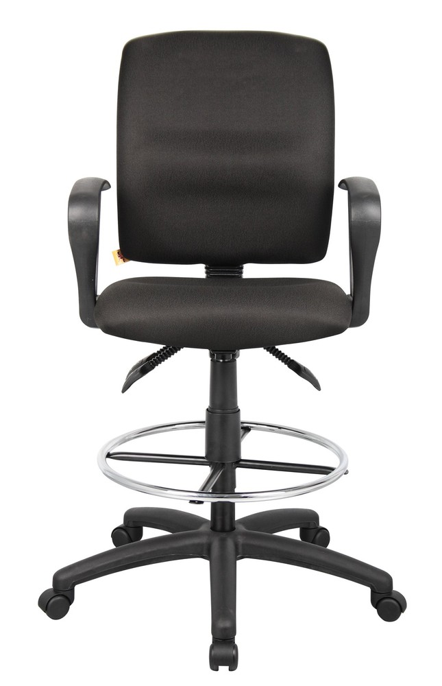 Boss Multi-Function Fabric Drafting Stool W/ Loop Arms MODEL # B1637-BK