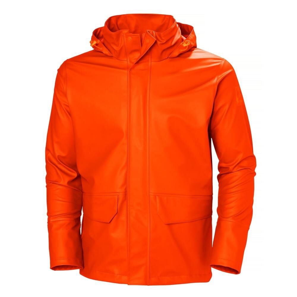 Helly Hansen Pu Gale Waterproof Rain Jacket Dark Orange Large