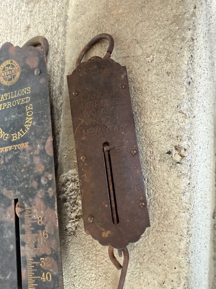 Antique Chatillon New York Hanging Scale Spring Fish Postal Scale Landers