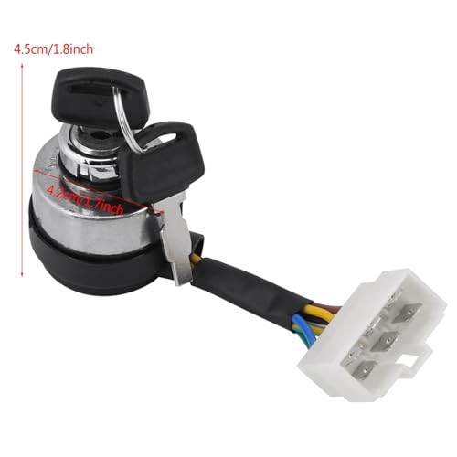 6 Wire Ignition Switch, Ignition Start Key Switch, 2.5-6.5kw 188F Generator