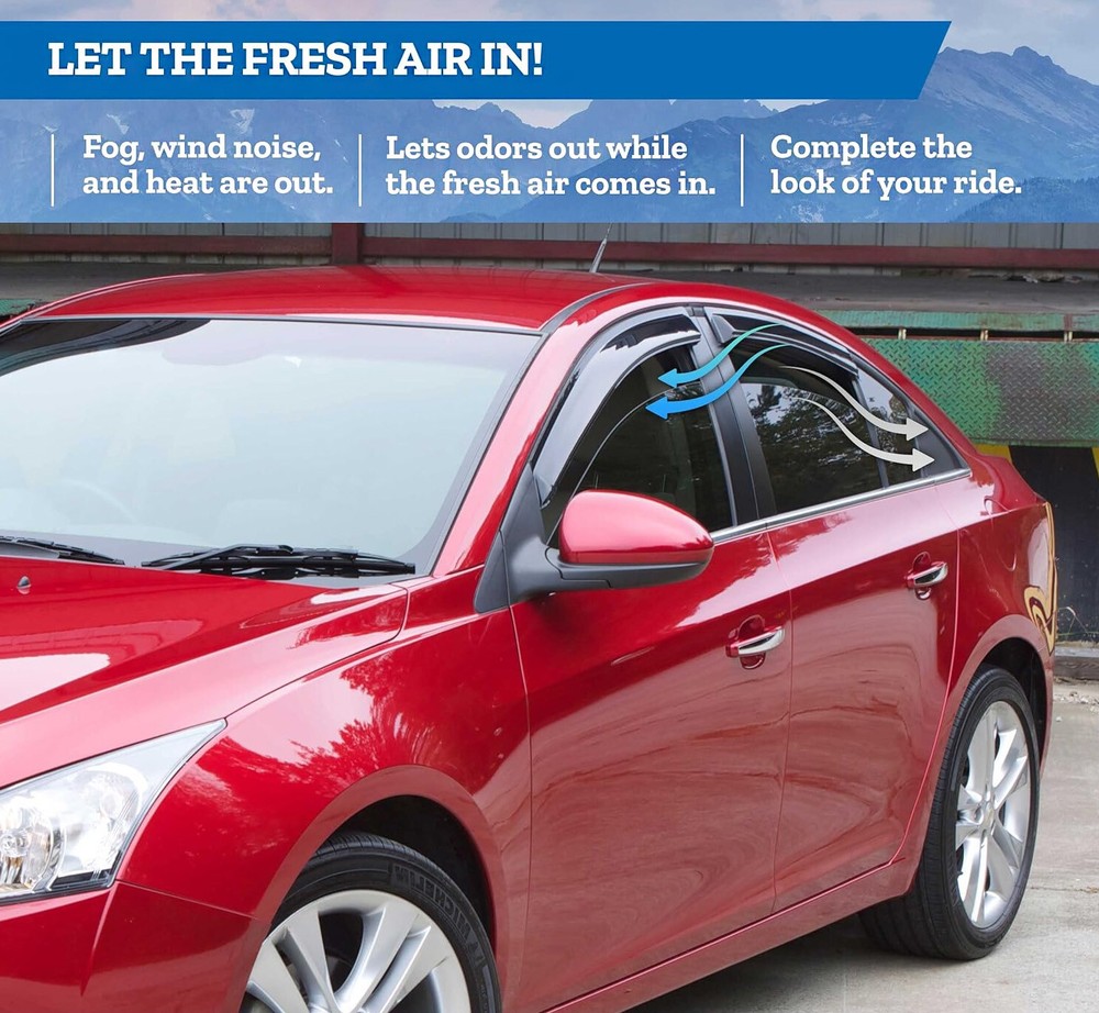 AVS Ventvisor Front Window Deflectors Visors for 89-98 Sidekick Tracker 2-Dr 2Pc