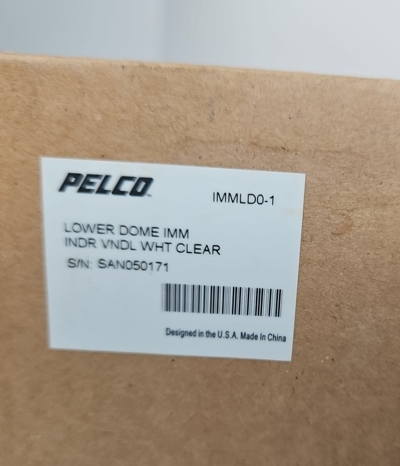 New PELCO IMMLD0-1 Lower Dome IMM White Clear Panoramic Security Camera Base