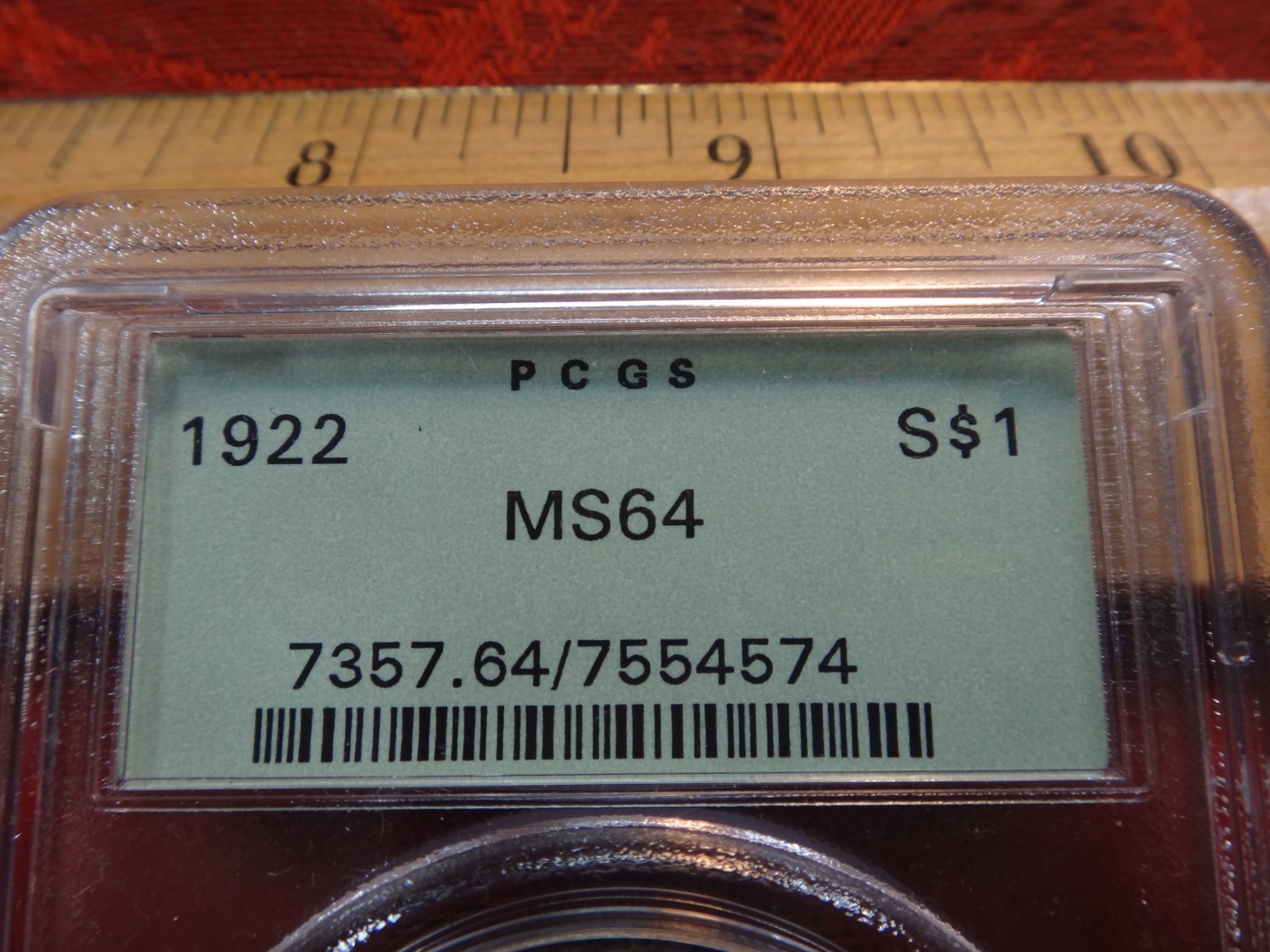 1922 United States Silver Peace Dollar $1 PCGS Graded MS64 - (Older Green Label)