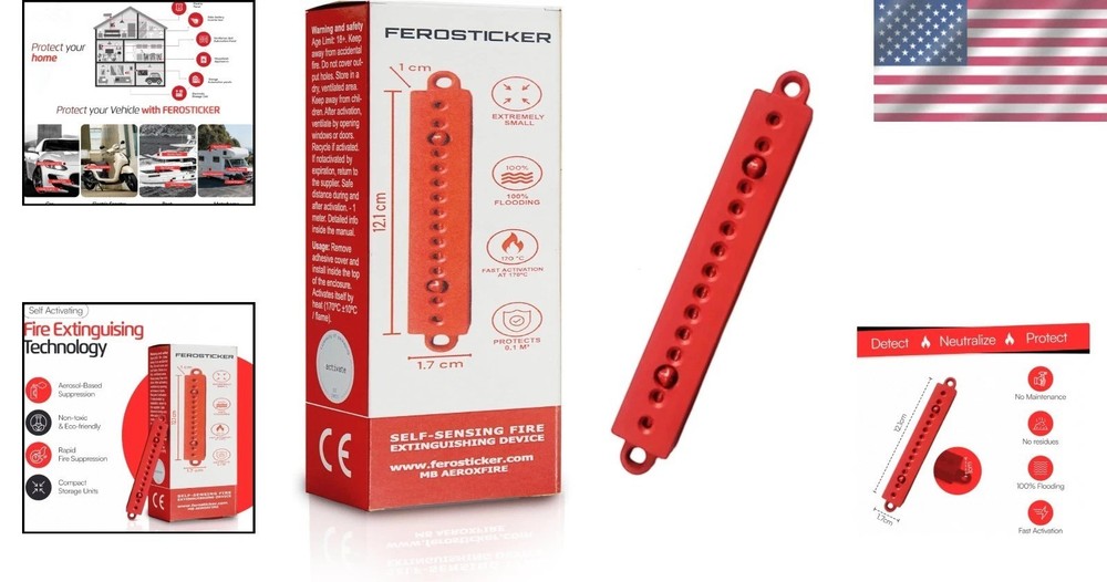 Compact Automatic Fire Extinguisher – Non-Toxic, Maintenance-Free Safety Solu...