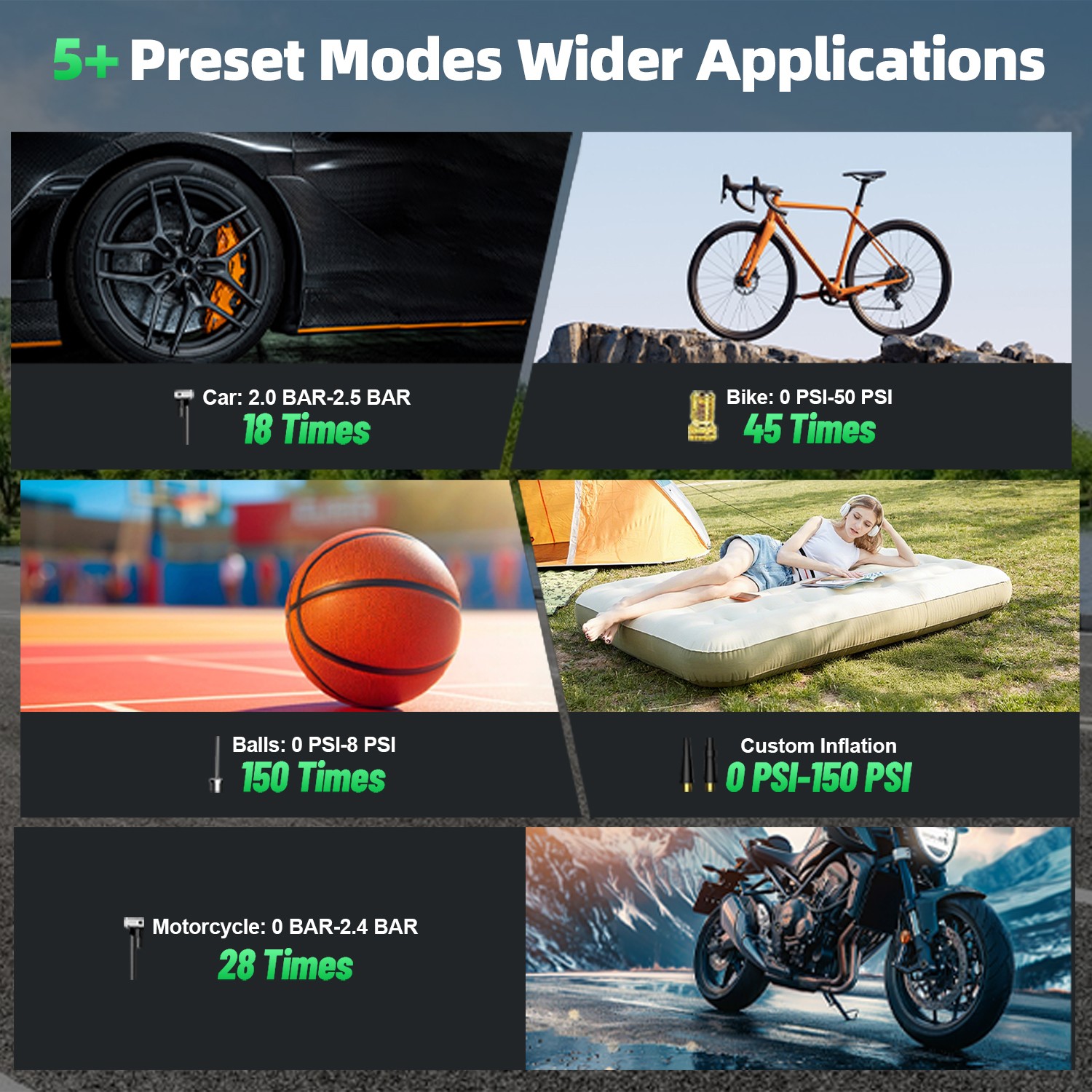 Featou 8000A Car Jump Starter with Air compresso Power Bank Battery Charger 12V