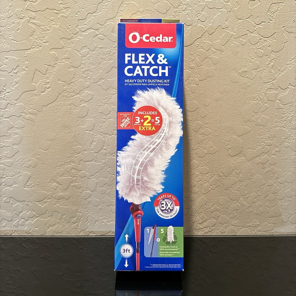3pk O-Cedar Flex & Catch Duster with 3ft Extendable Handle Great for Ceiling Fan