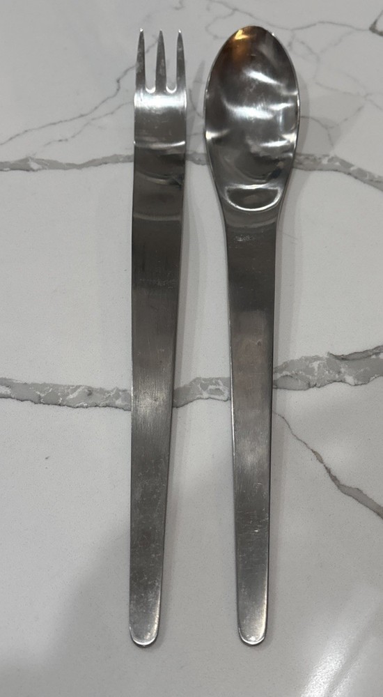 Arne Jacobsen for A Michelsen Stainless Serving Spoon & Cold Meat Fork