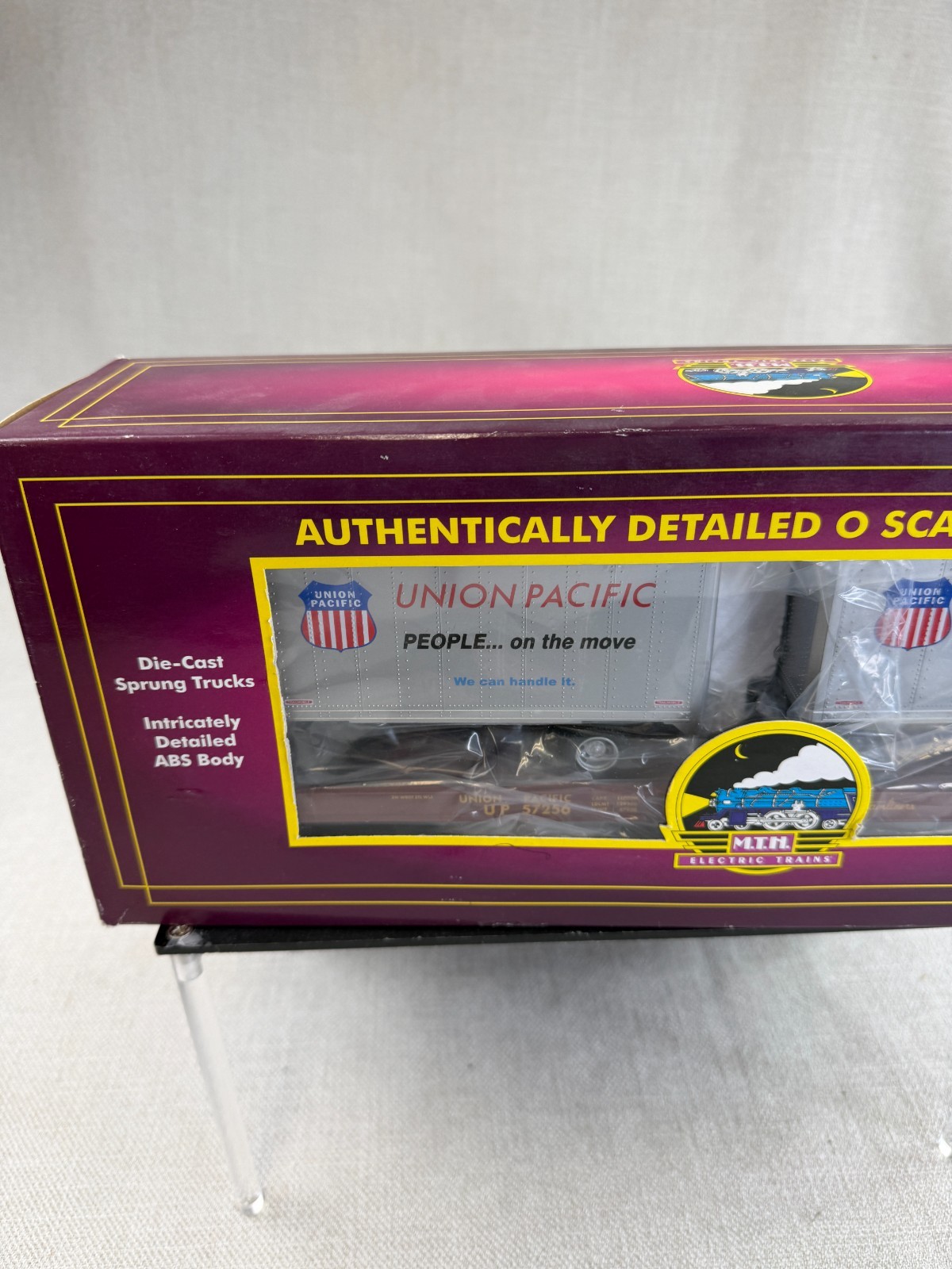Mth Premier Union Pacific Flatcar 20’ Trailers 20-98107 O Scale