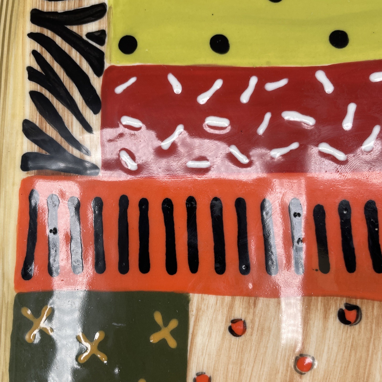 Hand Painted ELSONA Daphne African Art Plate /Dish Set