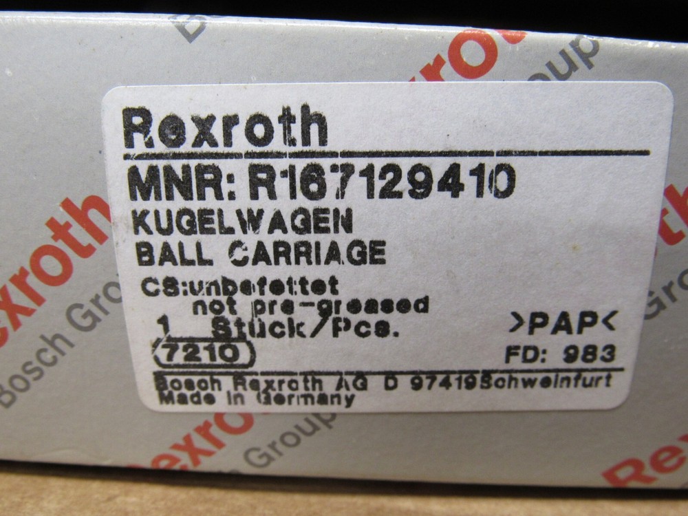 REXROTH R167129410 Linear Bearing Block
