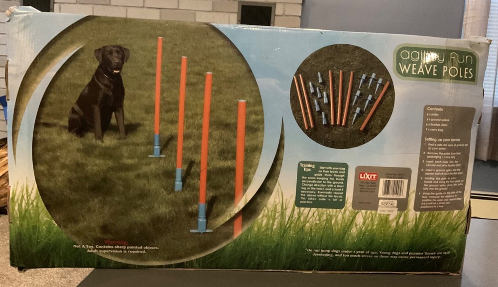 LIXIT Dog Agility FUN WEAVE POLES Training Kit
