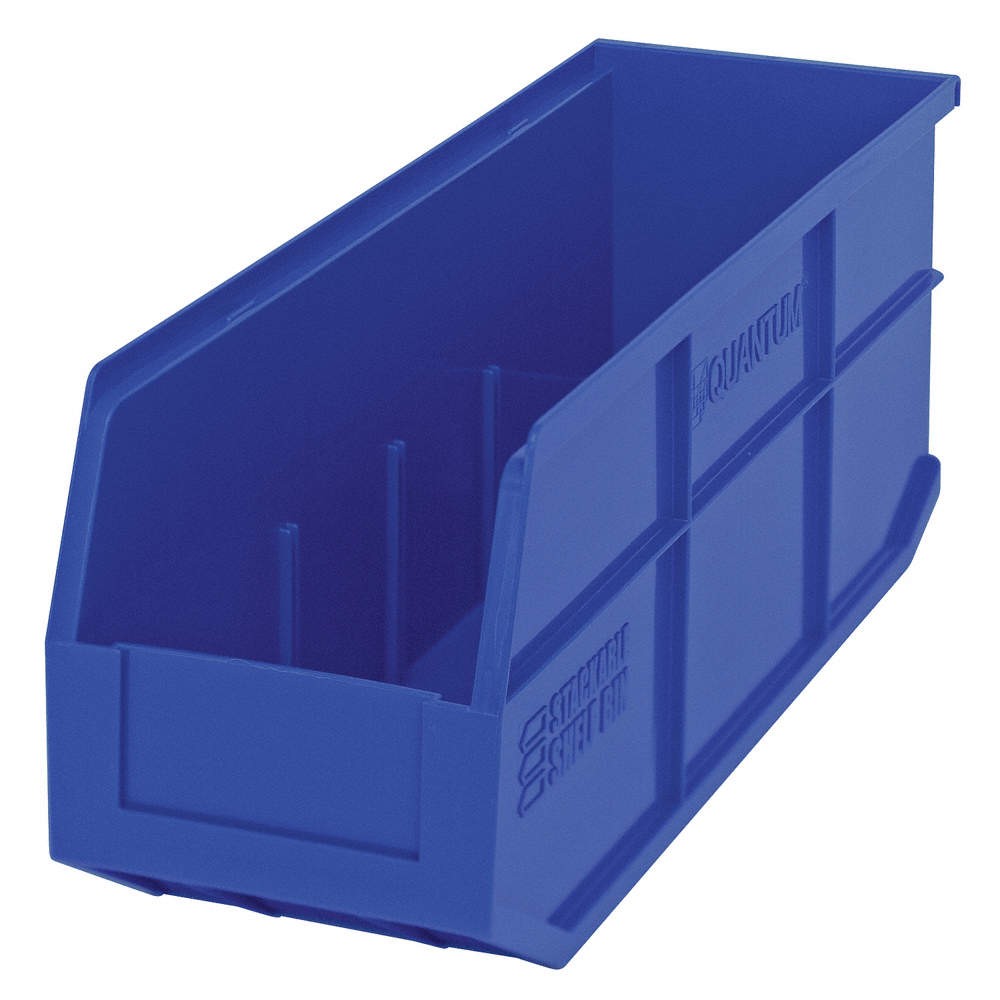 QUANTUM STORAGE SYSTEMS SSB461BL Shelf Bin,Blue,Polypropylene,7 in 24K180